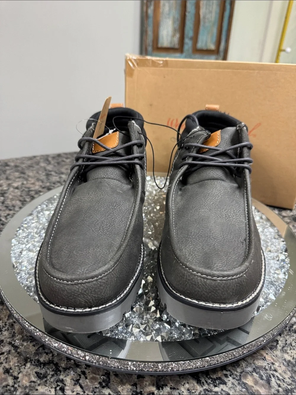 Weatherproof Gray Weatherproof Chukka Boots - Lace-Up Ankle Boot NEW 13M